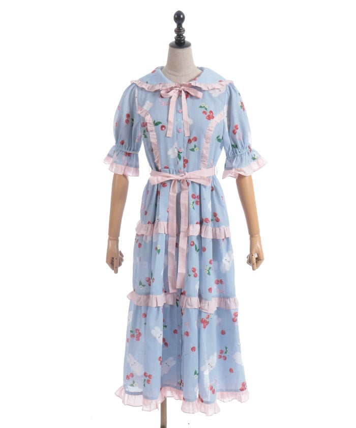 Cherry Bunny Pattern Dress