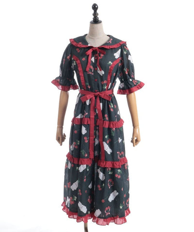Cherry Bunny Pattern Dress