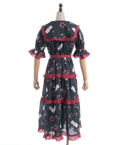 Cherry Bunny Pattern Dress
