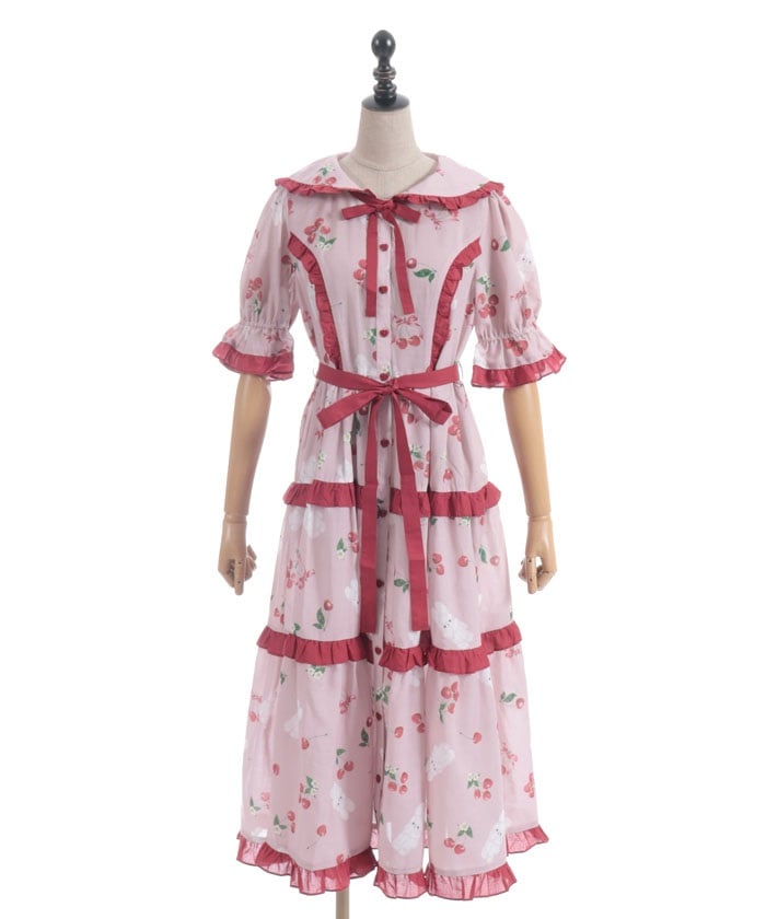 Cherry Bunny Pattern Dress