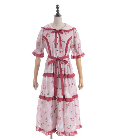 Cherry Bunny Pattern Dress