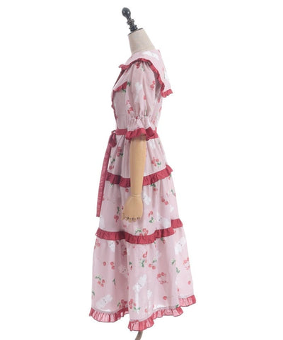 Cherry Bunny Pattern Dress