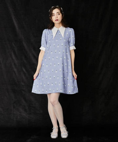 Rose Cercueil Pattern Sack Dress