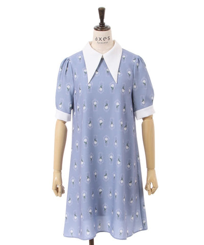 Rose Cercueil Pattern Sack Dress