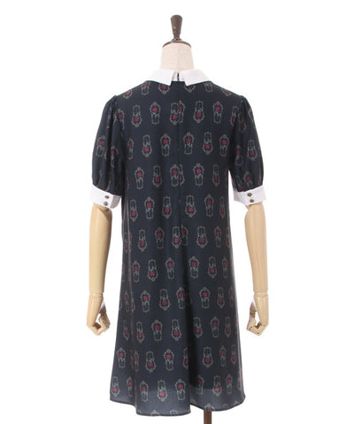 Rose Cercueil Pattern Sack Dress