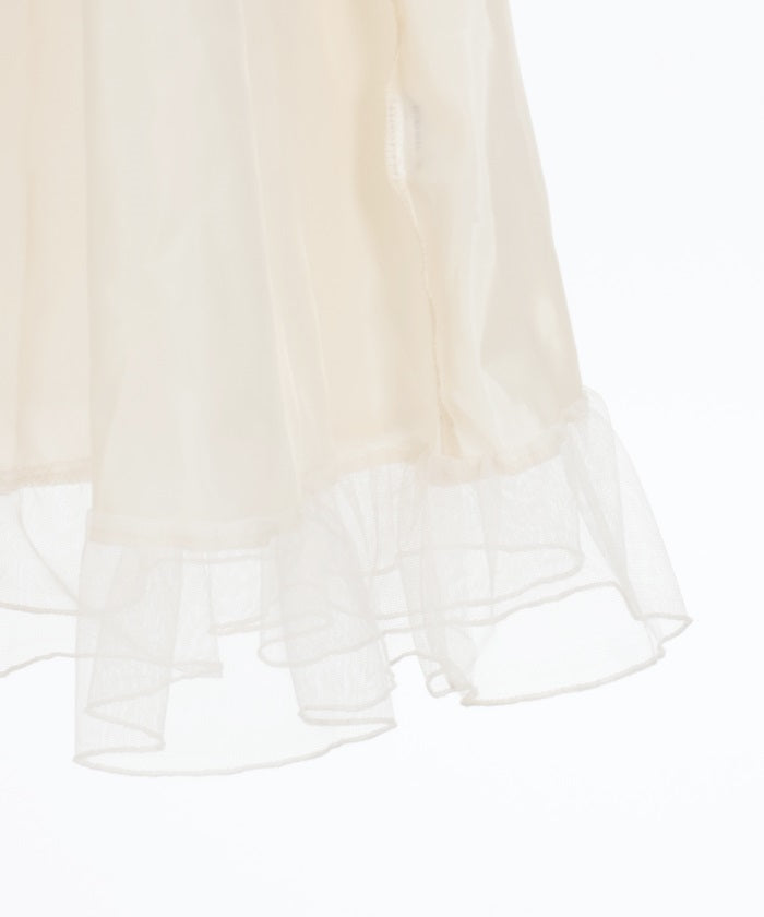 Cotton-like Frill A-Line Dress