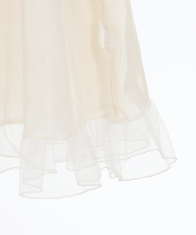 Cotton-like Frill A-Line Dress