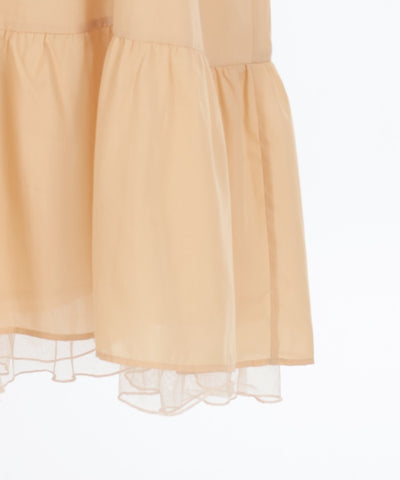 Cotton-like Frill A-Line Dress