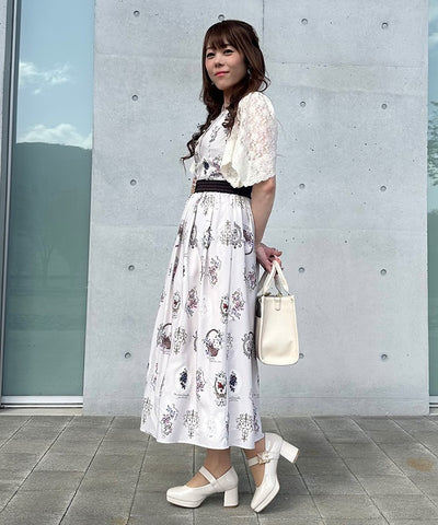 Antique Fruits Pattern Dress