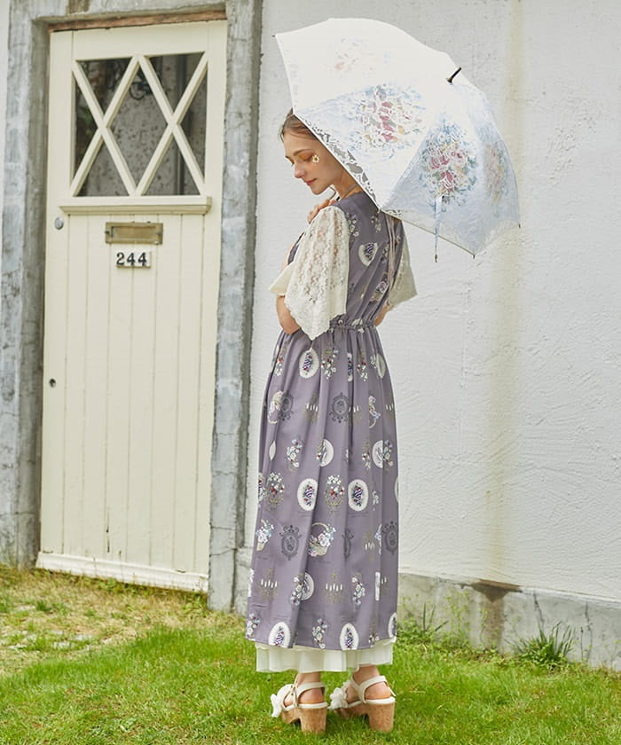 Antique Fruits Pattern Dress