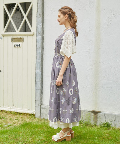 Antique Fruits Pattern Dress