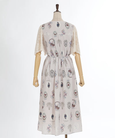 Antique Fruits Pattern Dress