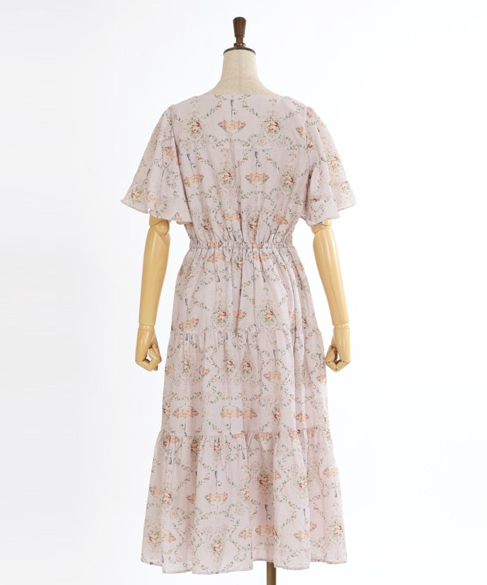 Reine Rose Pattern Dress – axes femme from JAPAN