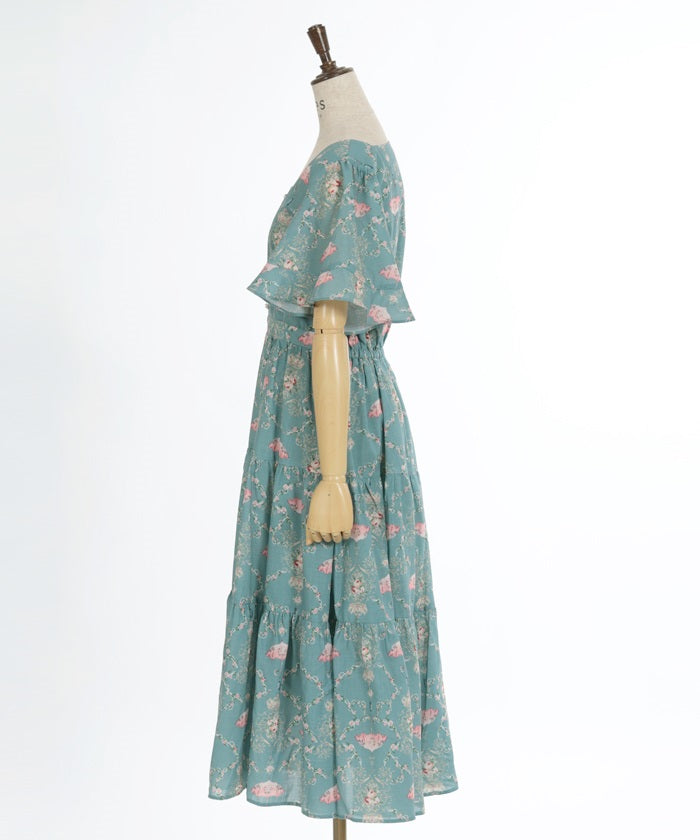 Reine Rose Pattern Dress – axes femme from JAPAN