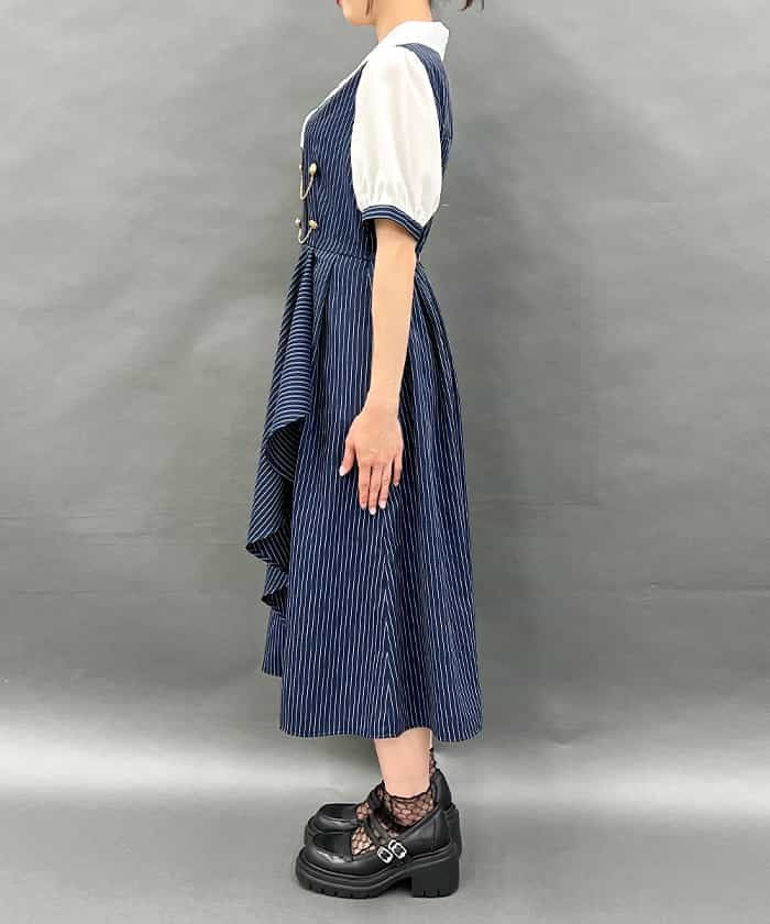 Night Sky Embroidery Collar Docking Dress