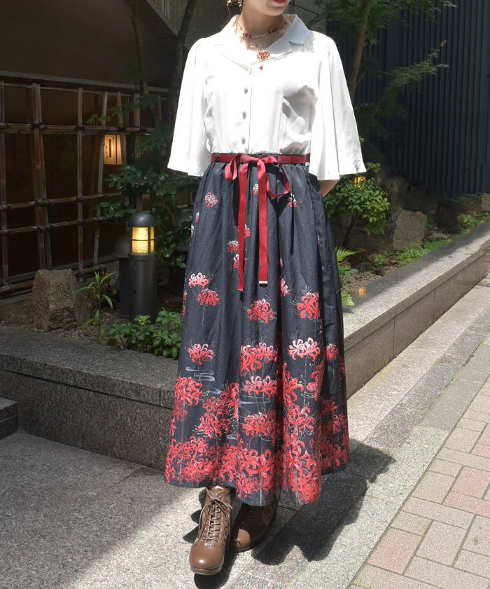 Higanbana Pattern Dress