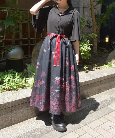 Higanbana Pattern Dress