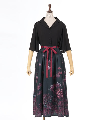 Higanbana Pattern Dress