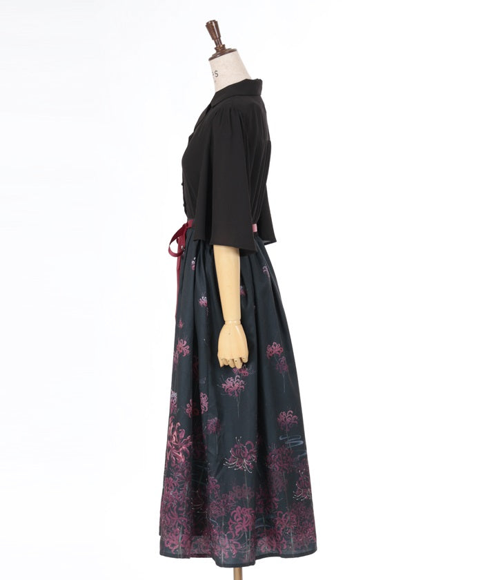 Higanbana Pattern Dress