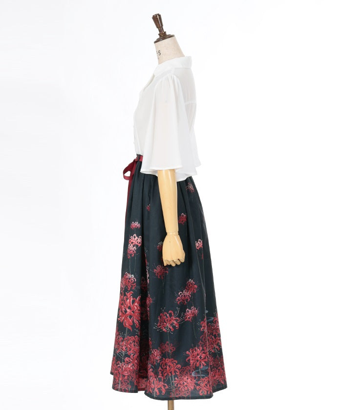 Higanbana Pattern Dress