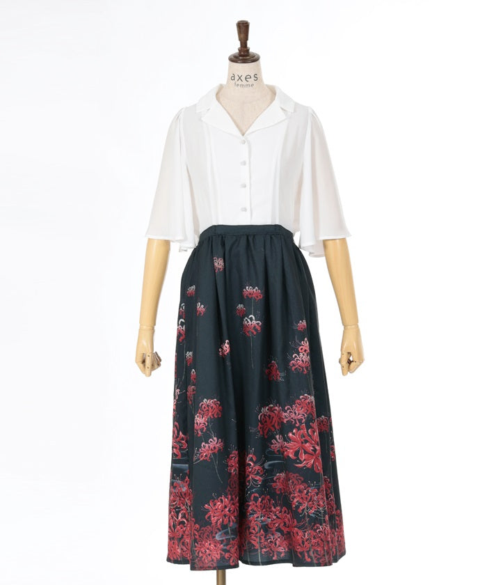 激安通販サイト Higanbana Pattern JAPAN from femme axes – Dress カットソー(半袖/袖なし)