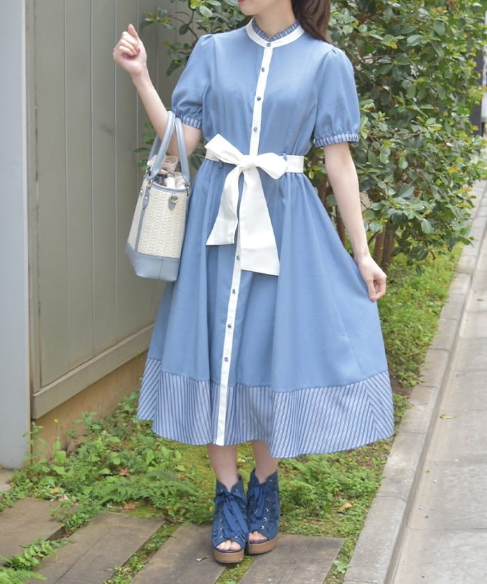ベルト風ドッキングワンピース | outlet | axes femme online shop