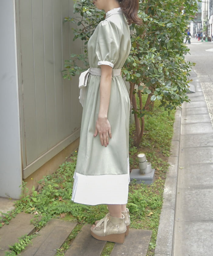 Striped Panel Shirt Dress