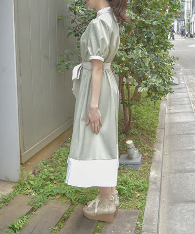 Striped Panel Shirt Dress
