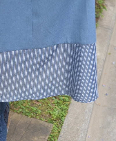 Striped Panel Shirt Dress
