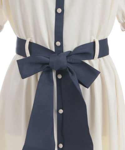 Striped Panel Shirt Dress