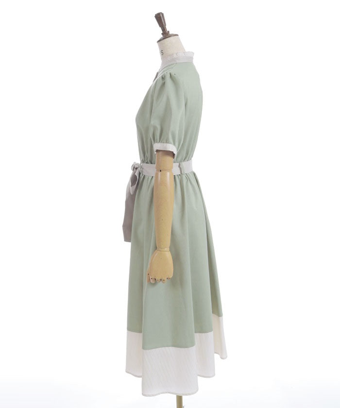 Striped Panel Shirt Dress