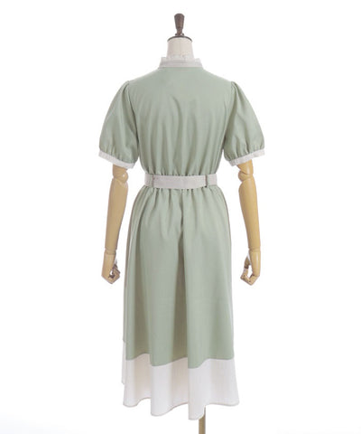 Striped Panel Shirt Dress