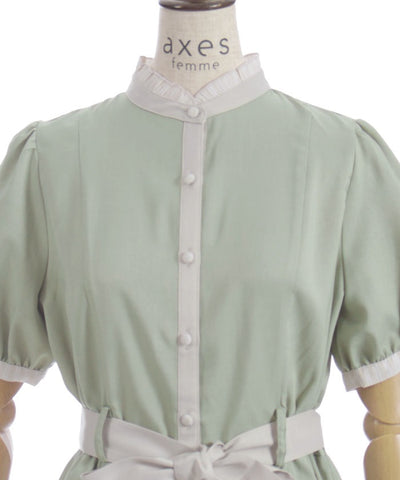 Striped Panel Shirt Dress