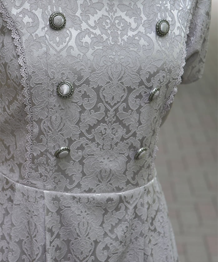 Square Neck Jacquard Dress