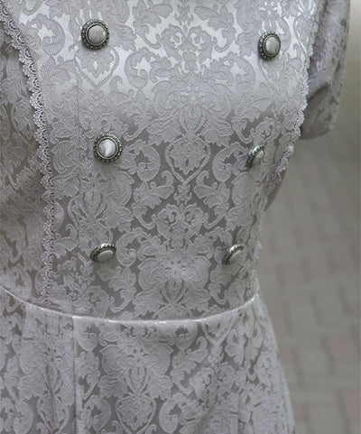 Square Neck Jacquard Dress