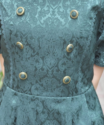 Square Neck Jacquard Dress