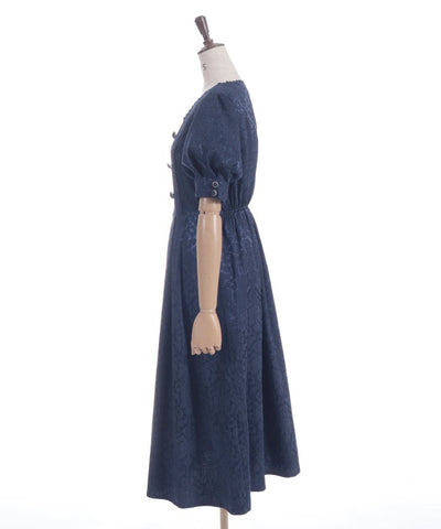 Square Neck Jacquard Dress