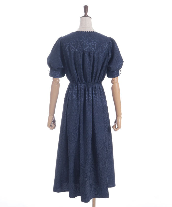 Square Neck Jacquard Dress
