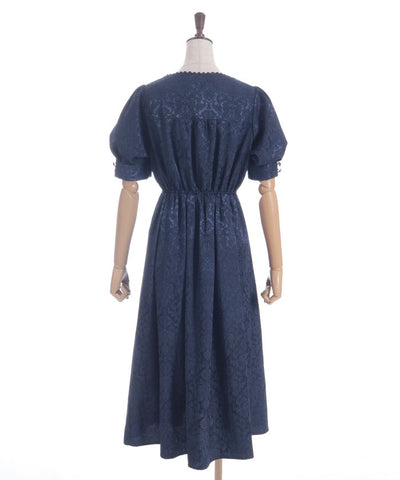 Square Neck Jacquard Dress