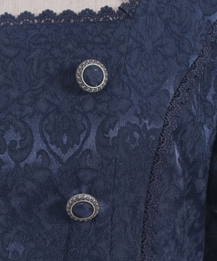 Square Neck Jacquard Dress