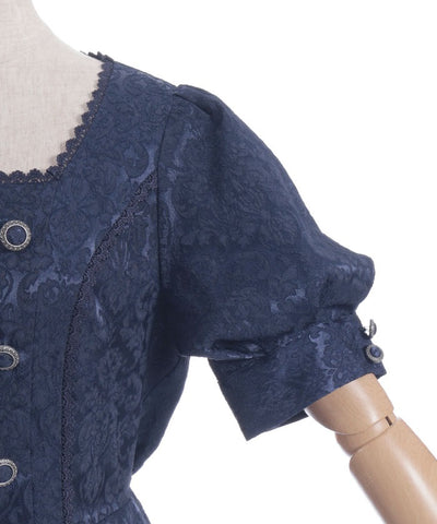 Square Neck Jacquard Dress