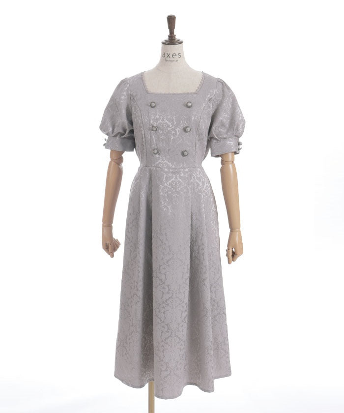 Square Neck Jacquard Dress