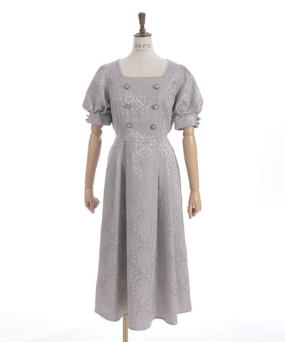 Square Neck Jacquard Dress