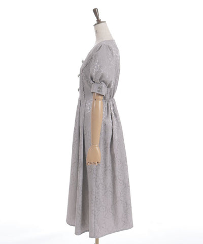 Square Neck Jacquard Dress