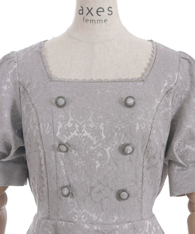 Square Neck Jacquard Dress
