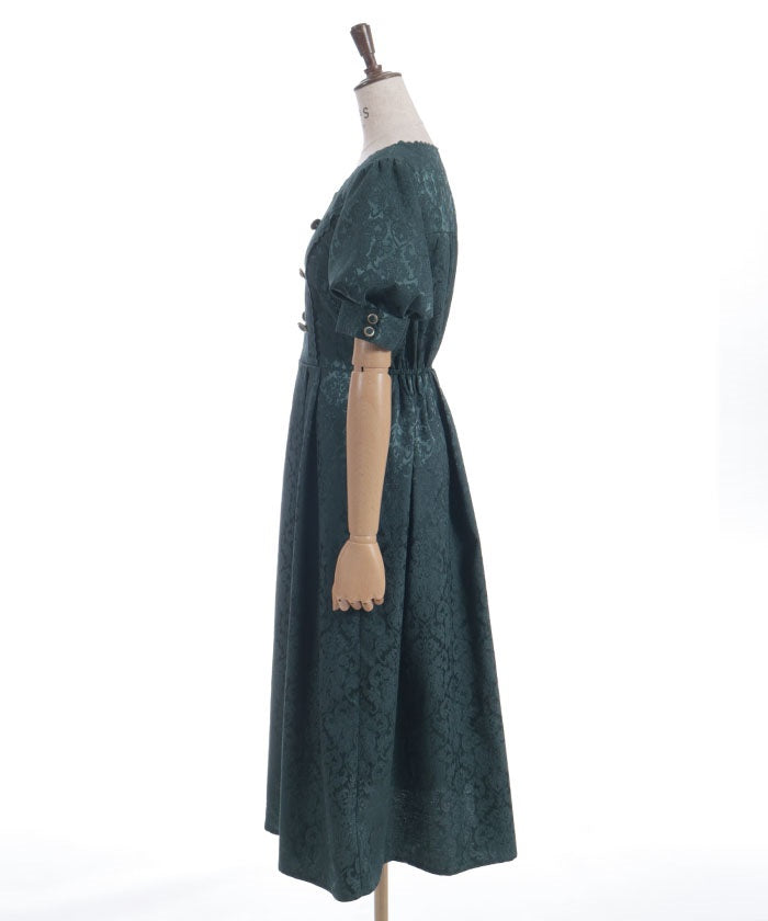 Square Neck Jacquard Dress