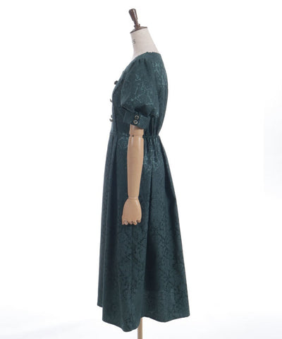 Square Neck Jacquard Dress