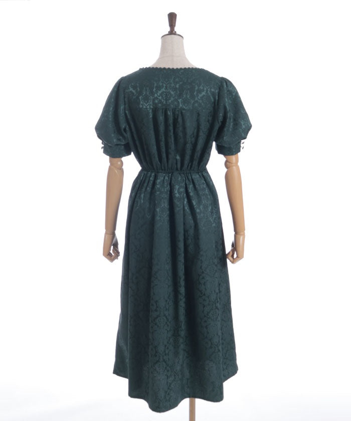 Square Neck Jacquard Dress