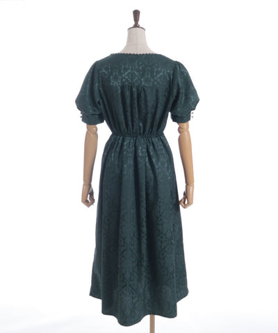 Square Neck Jacquard Dress
