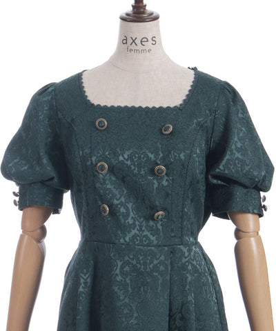 Square Neck Jacquard Dress